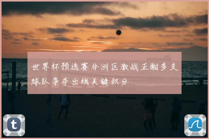 世界杯预选赛非洲区激战正酣多支球队争夺出线关键积分